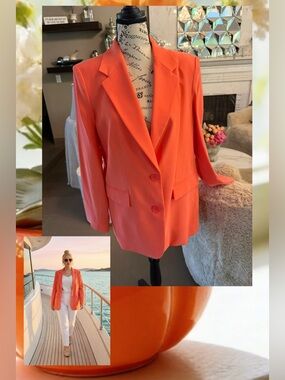 🆕 DKNY Persimmon Color Blazer